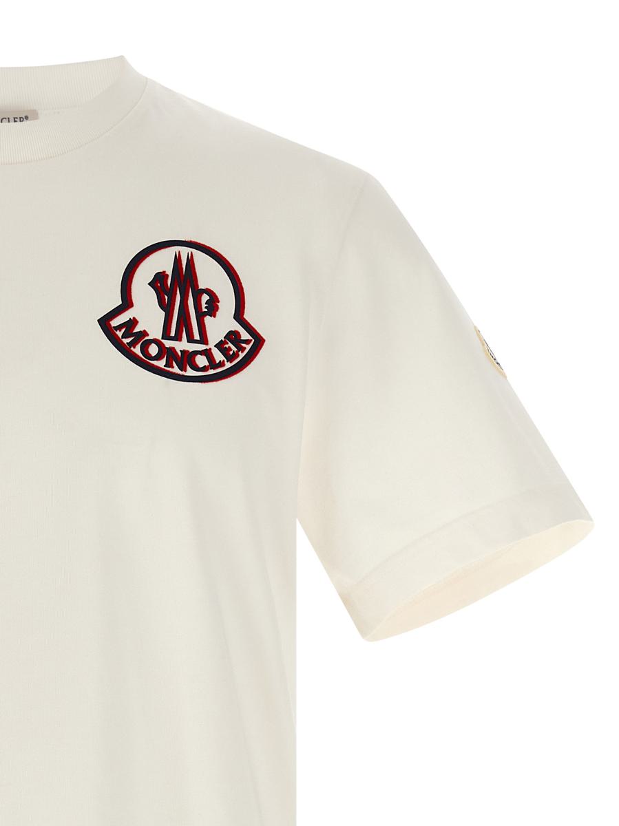 Moncler Flockad Logotyp T-shirt