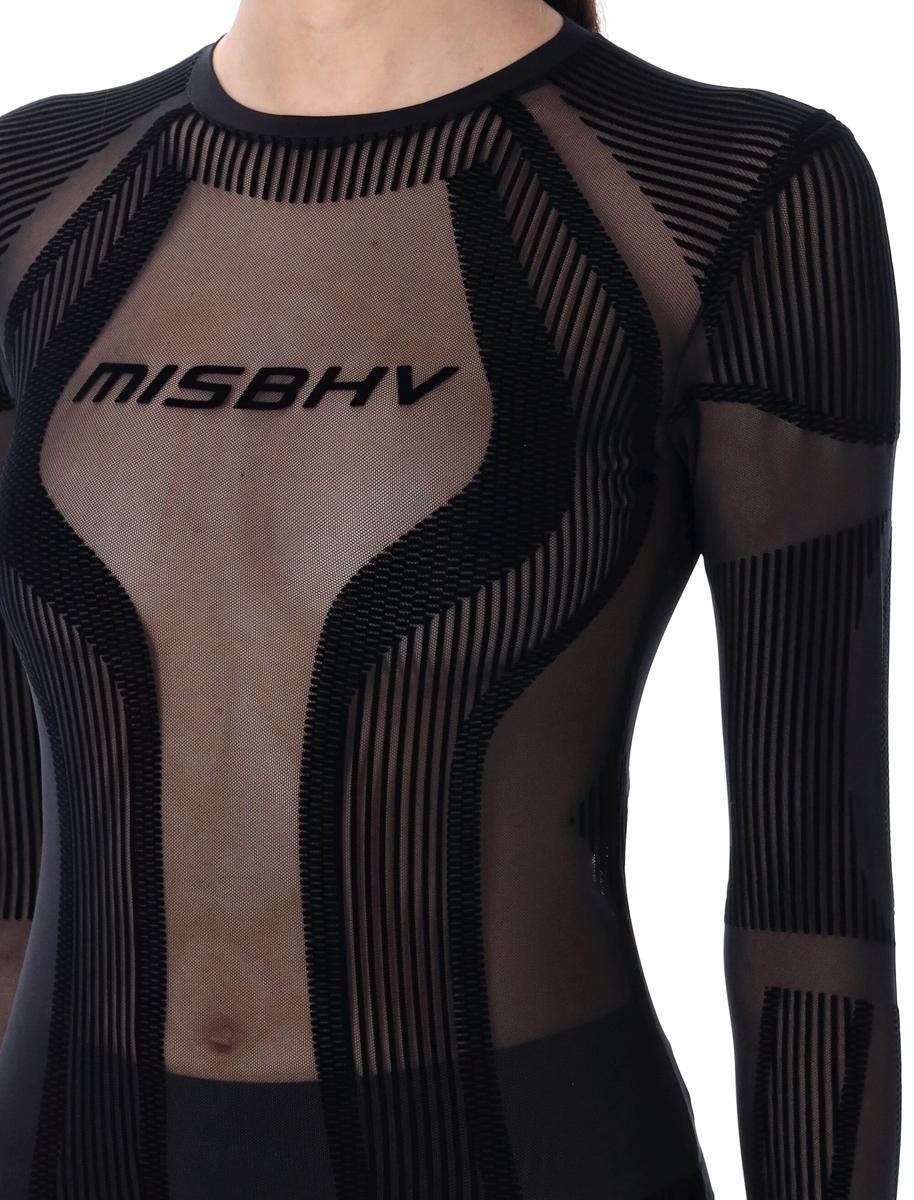 Misbhv Flock Mesh Sport Långärmad Topp