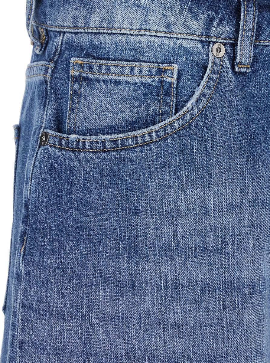 'Gianna' Blå Bermudabyxor Med Logotyp Baktill I Denim Dam