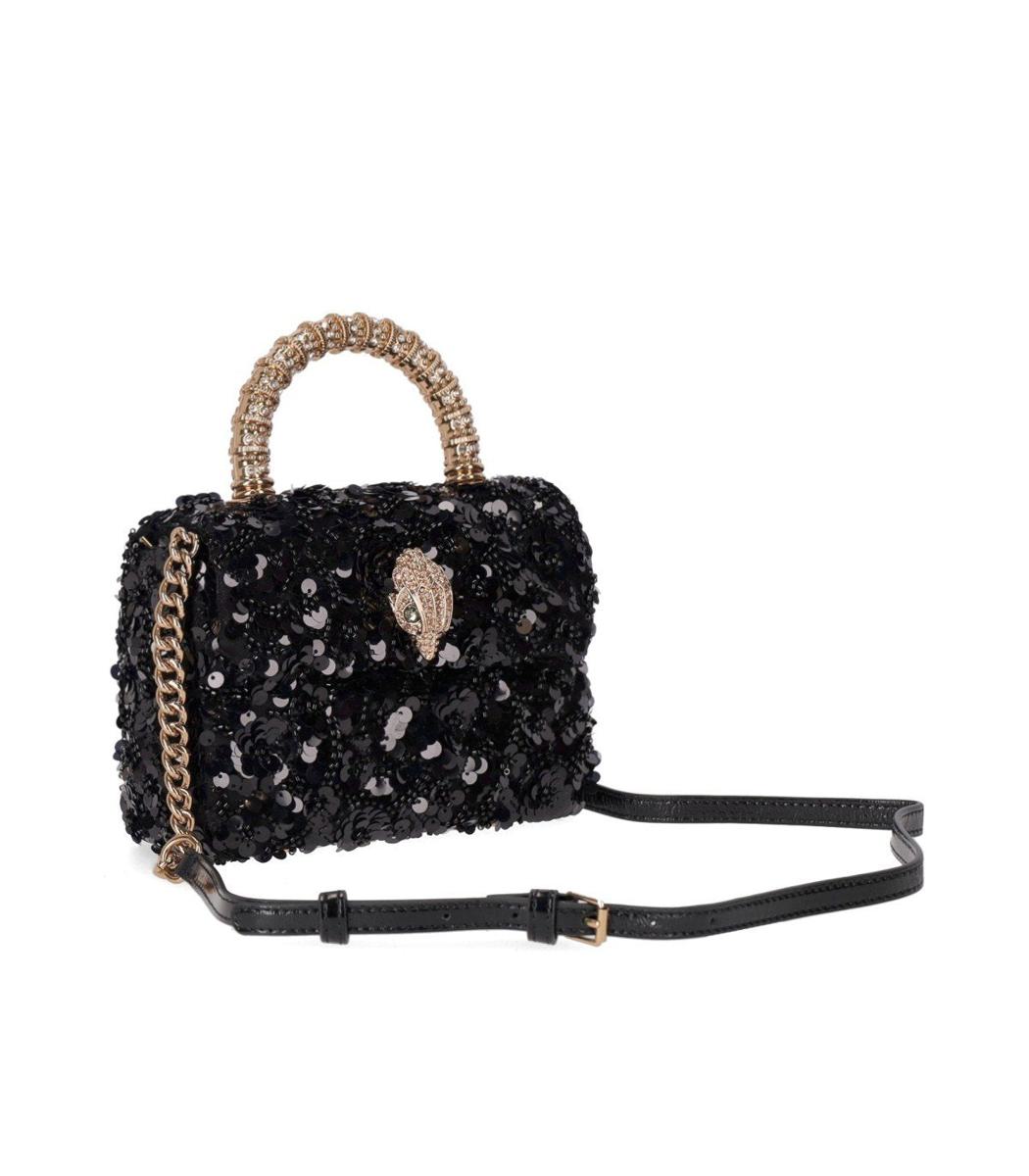 Kurt Geiger London Kensington Paillettes Mini Svart Handväska