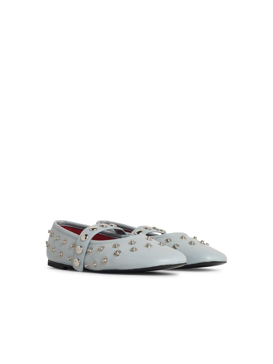 Stella McCartney Ballerina 'Ryder' i Eco Alter Mat Azzurra
