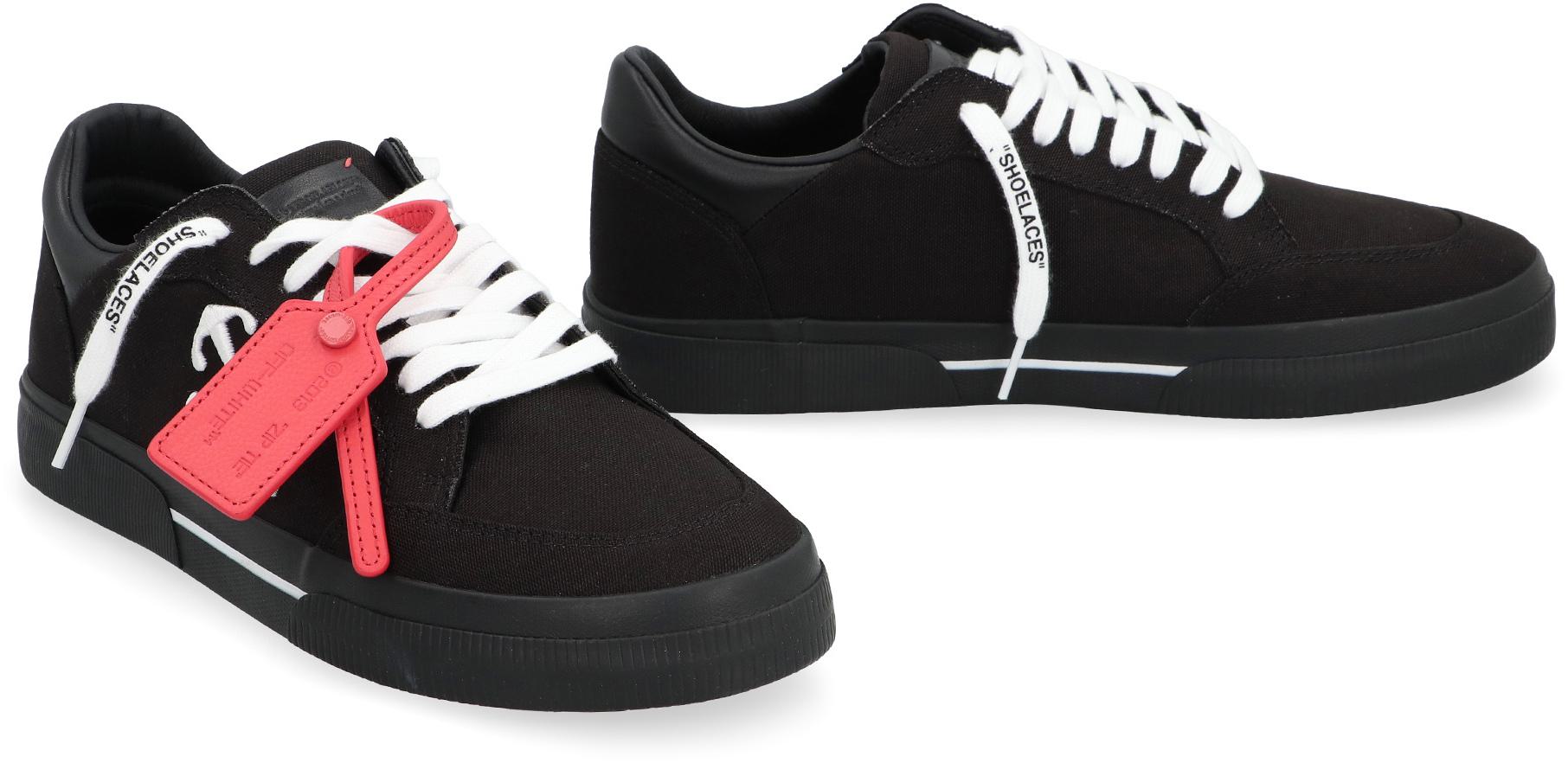 Off-white nya vulkaniserade kanvas låga sneakers