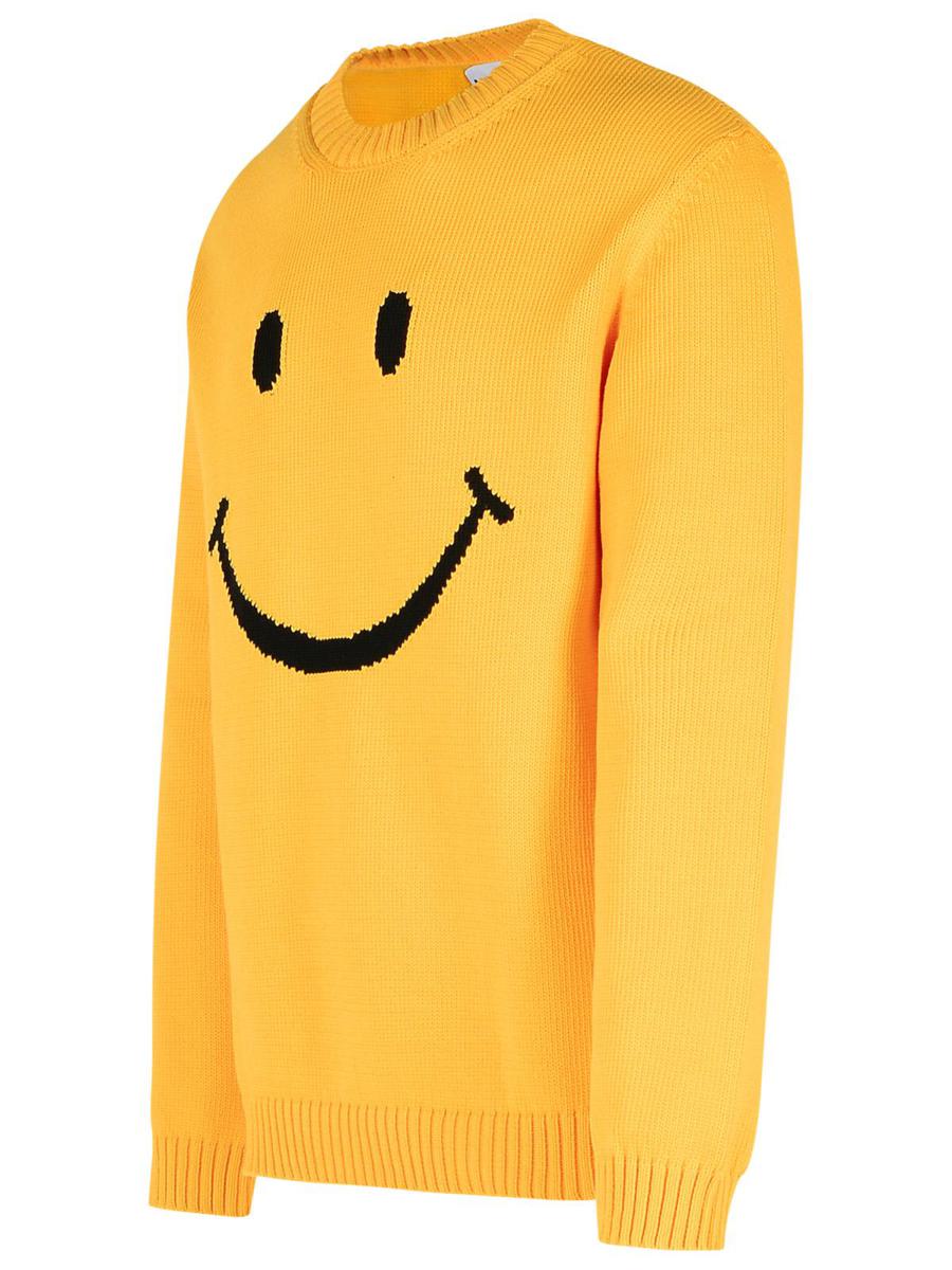 Moschino 'Smile' Gul Tröja i Bomullsblandning