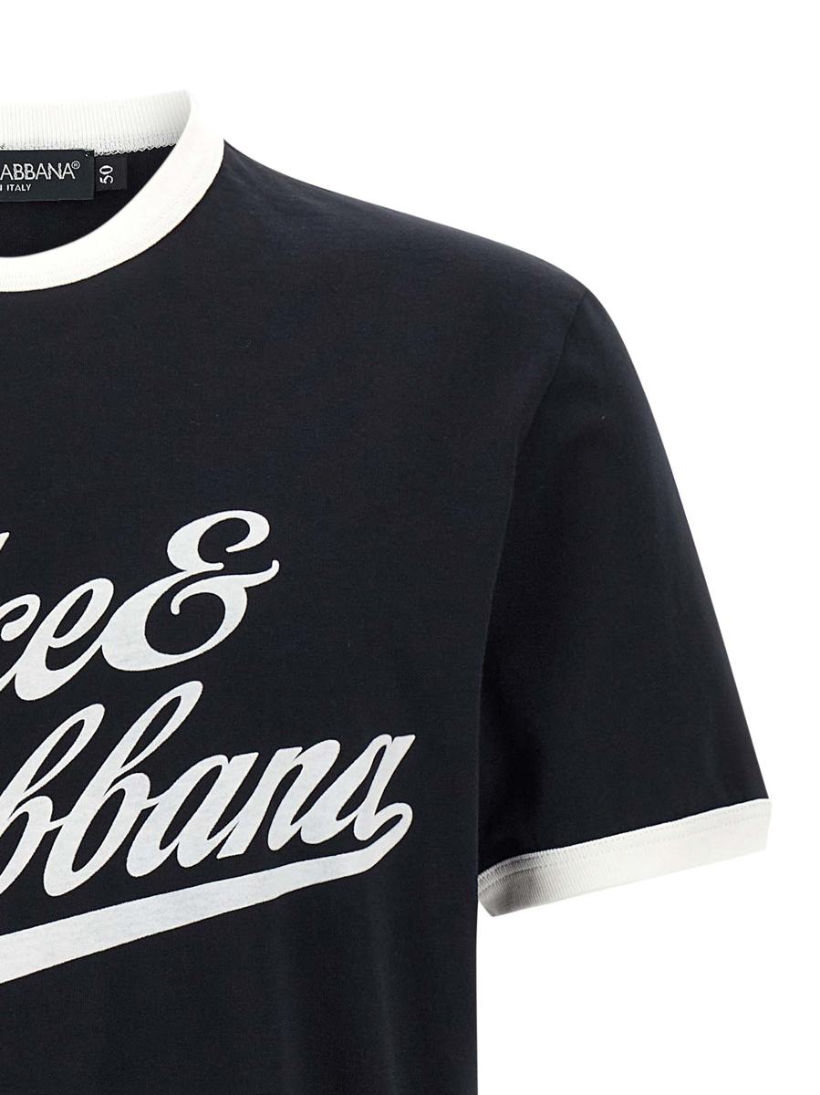 Dolce & Gabbana sammetslogotyp-t-shirt