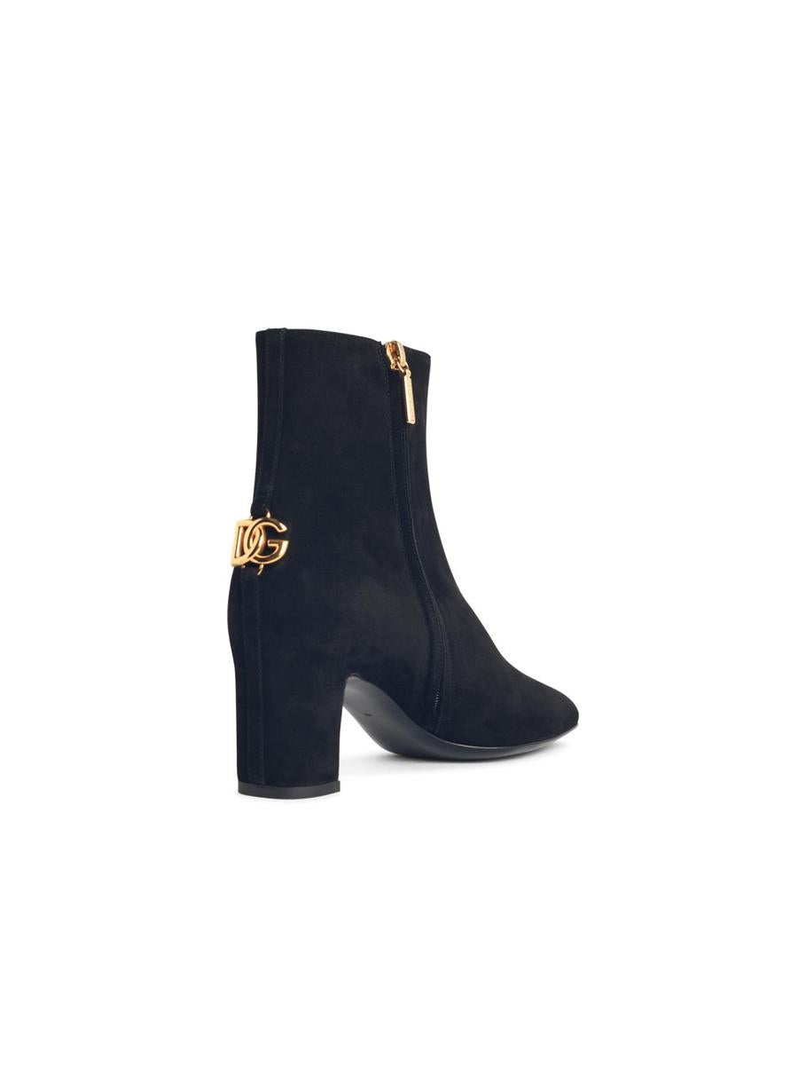 Dolce & Gabbana svarta mocka-ankelstövlar