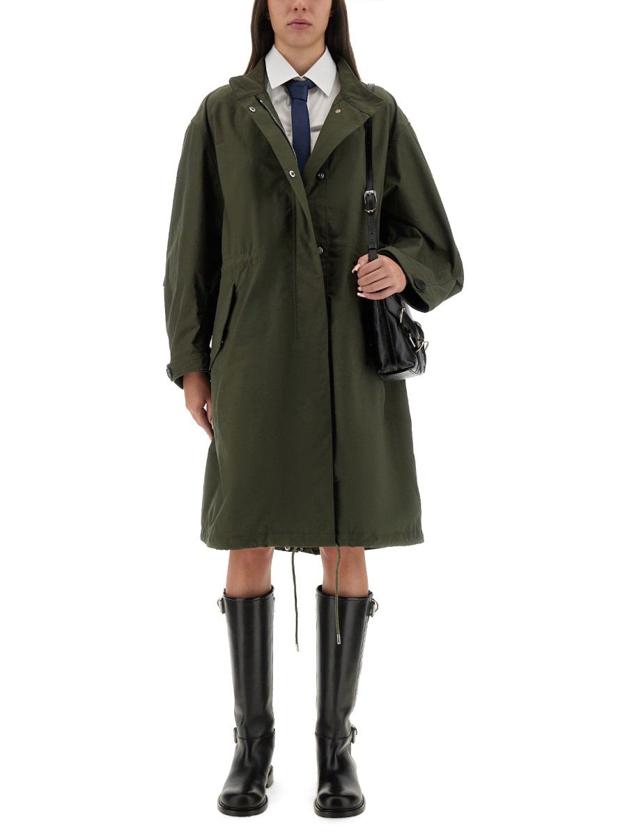 Givenchy överdimensionerad parkas med logotyptryck