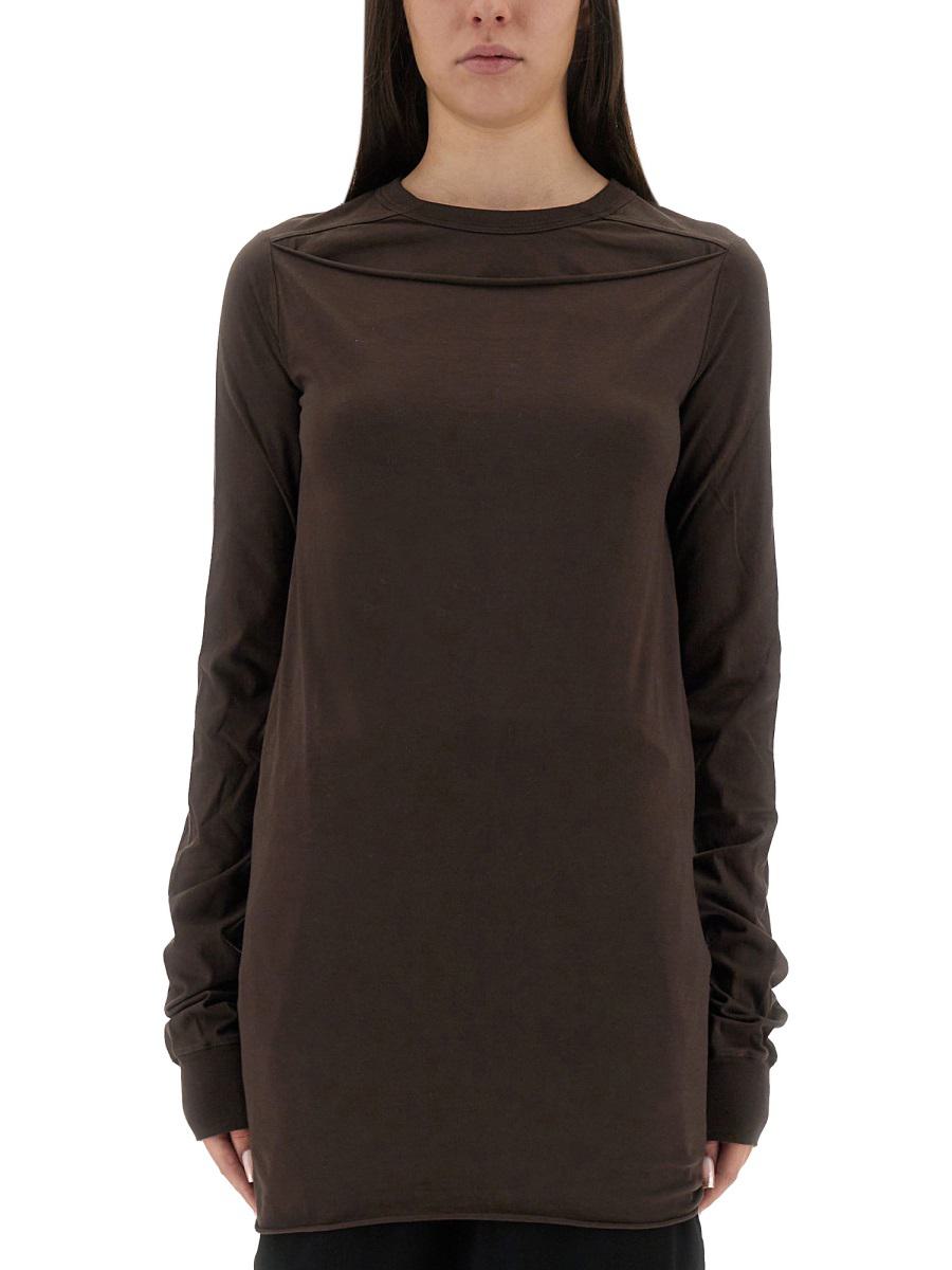 Rick Owens-tröja "Concordians Slashed Level Längd T-shirt"