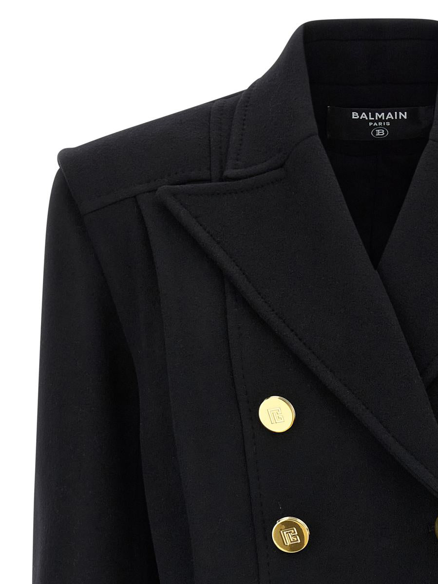 Balmain Dubbelknäppt Kappa