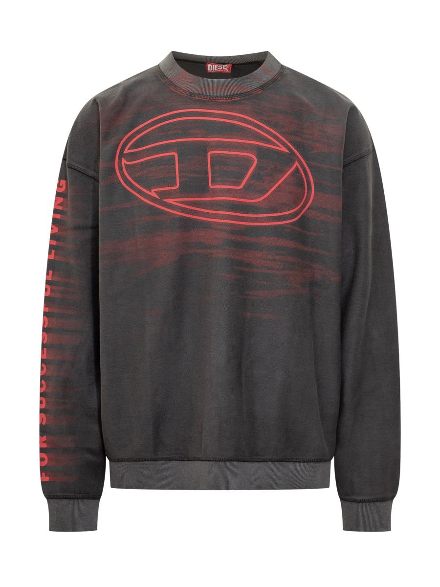 Diesel Rundringad Tröja Med Logotypgrafik Diesel