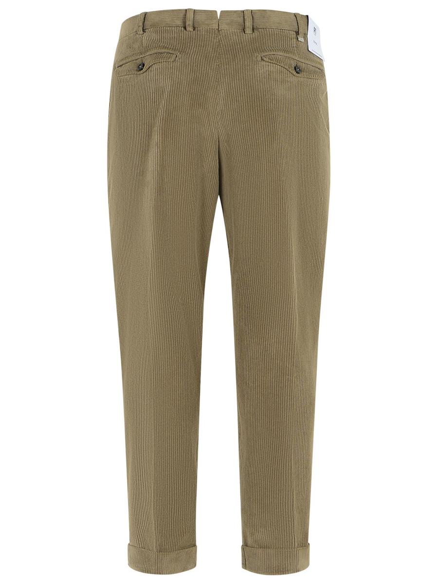 Pt Torino Beige Byxor i Bomullsblandning