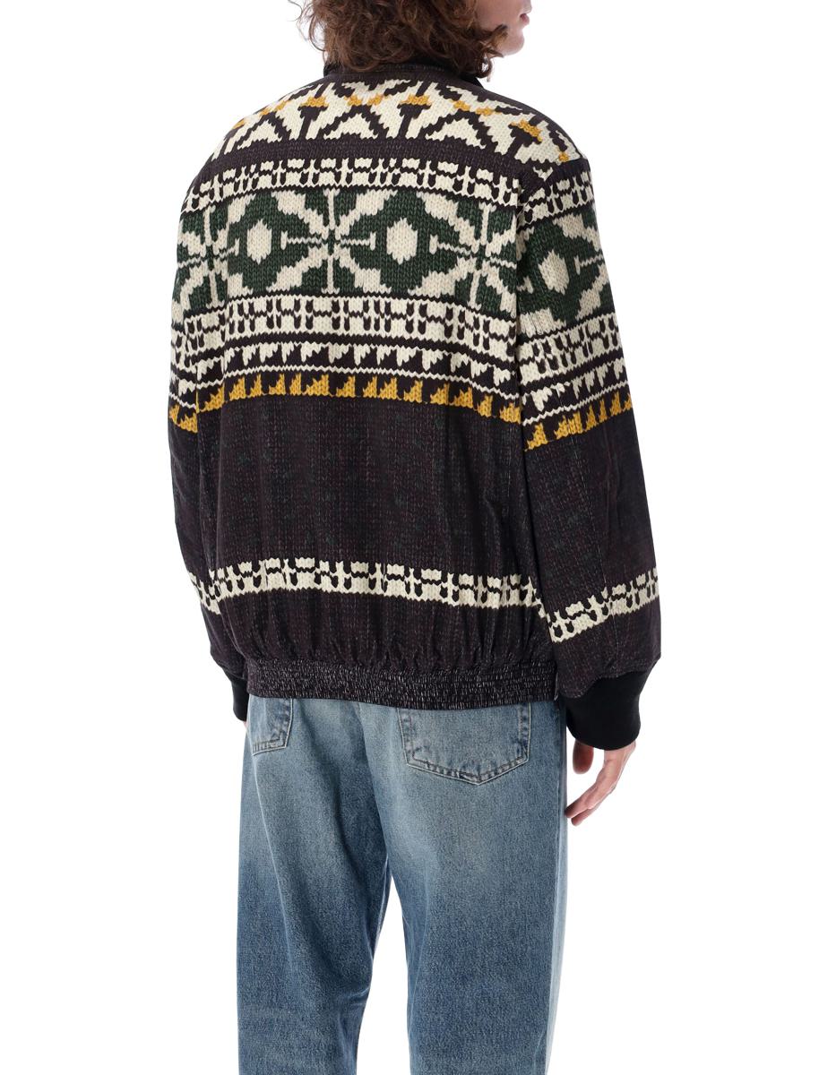 Sacai-mönster stickad jacka