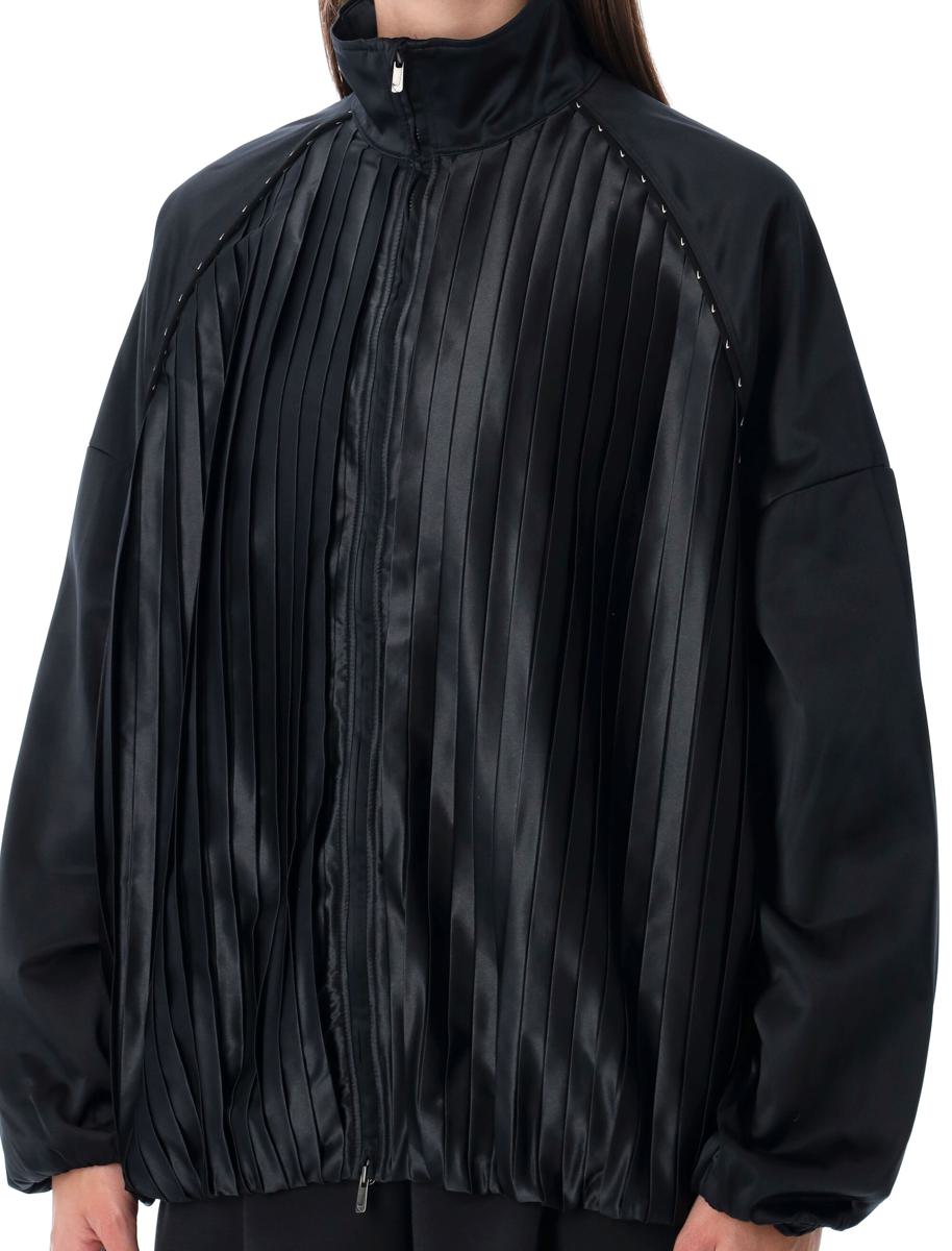 Nike Satin Plisserad Oversized Träningsjacka Sportkollektion