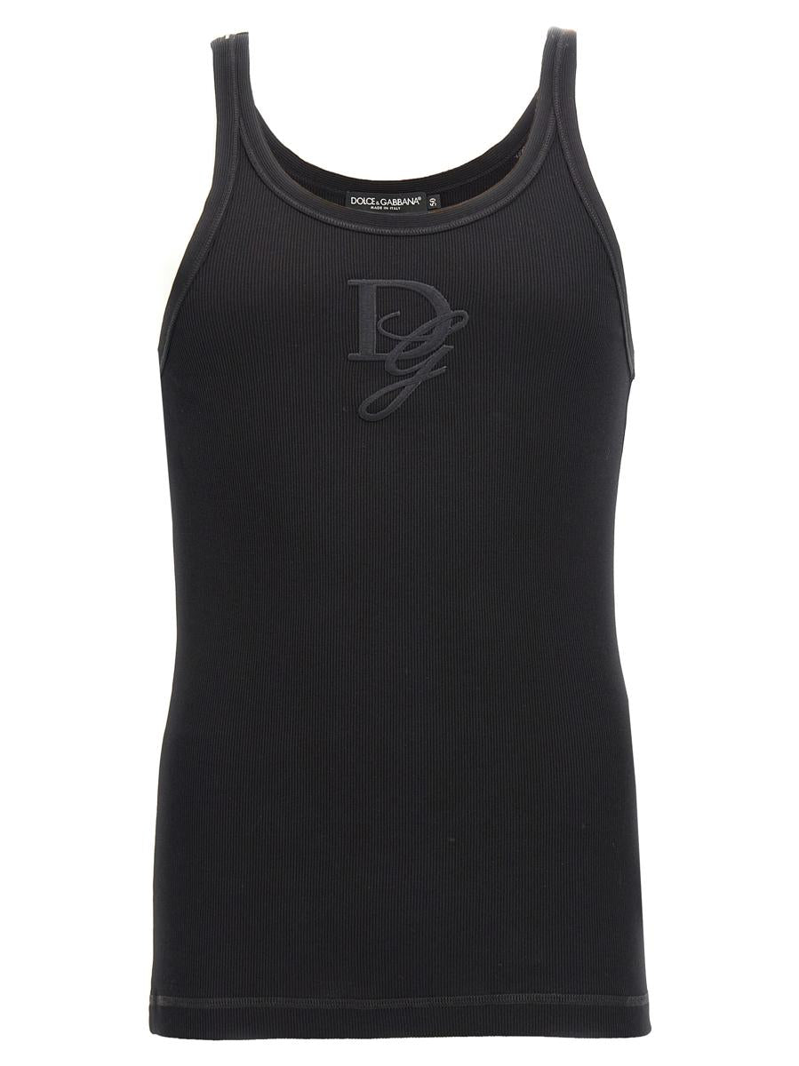 Dolce & Gabbana linne med broderad logotyp