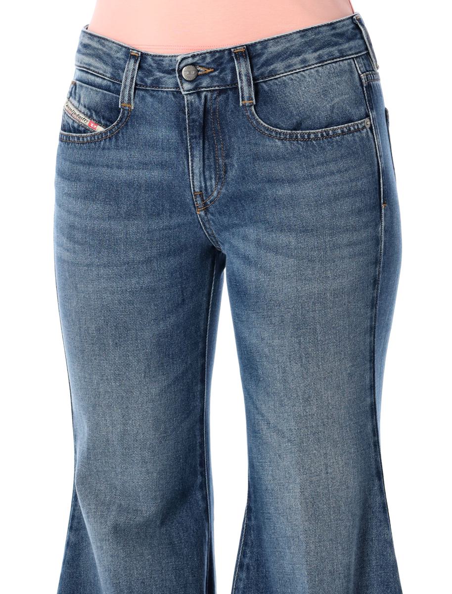 Diesel Blå Lågmidjade Utsvängda Jeans 1970 D-Bleess