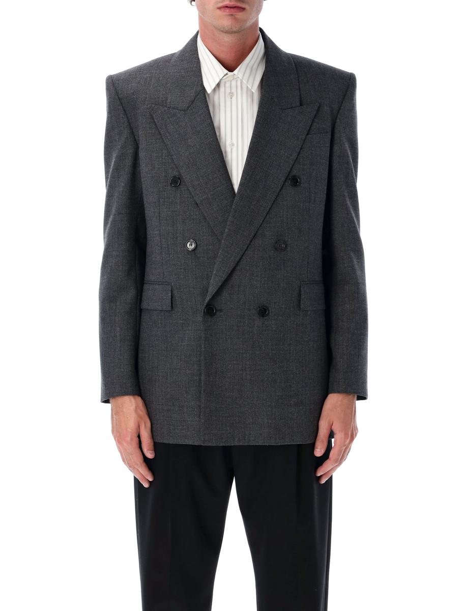 Saint Laurent Dubbelknäppt Ulljacka