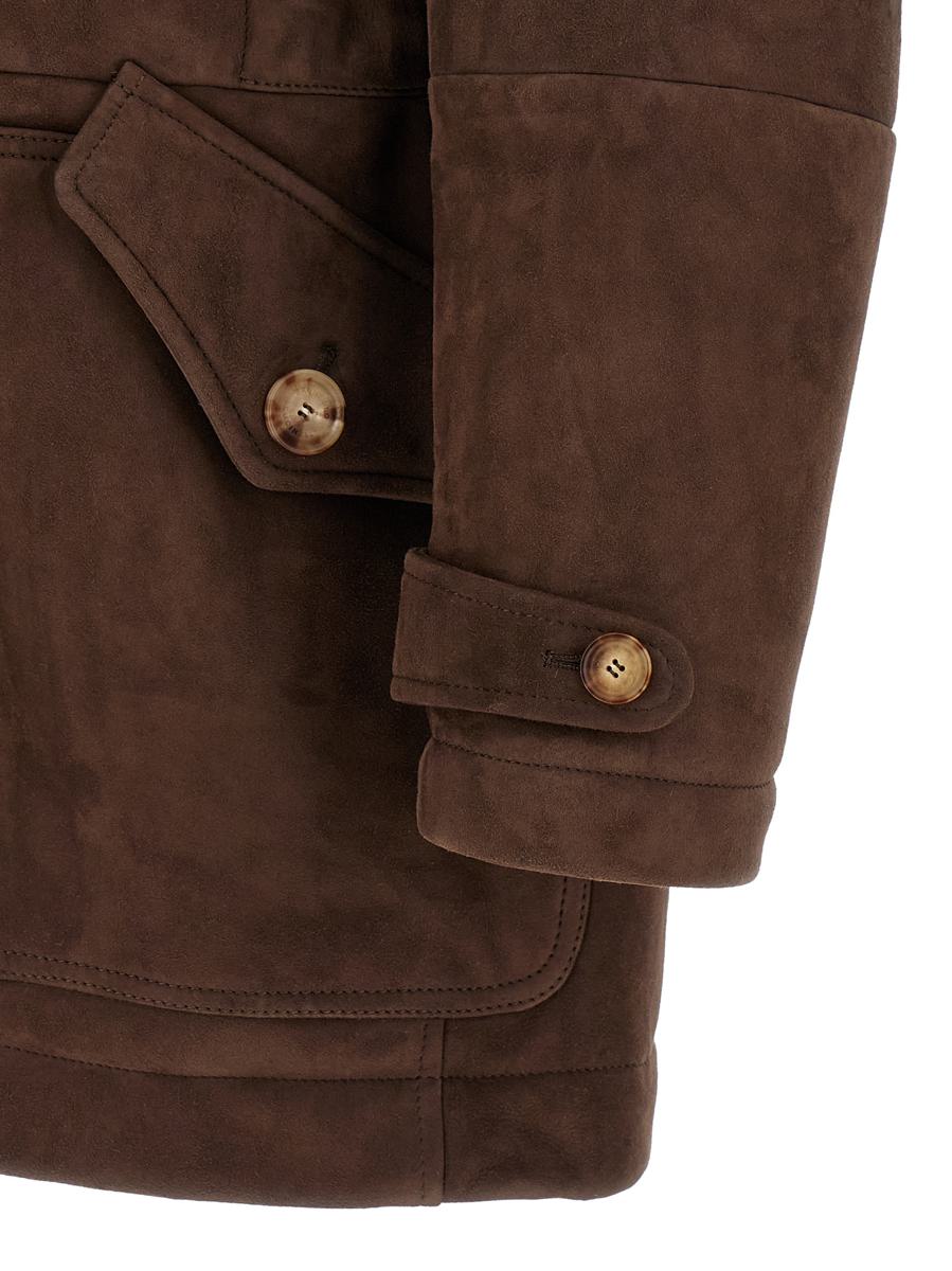 Brunello Cucinelli Parka Modell Fårskinnsjacka