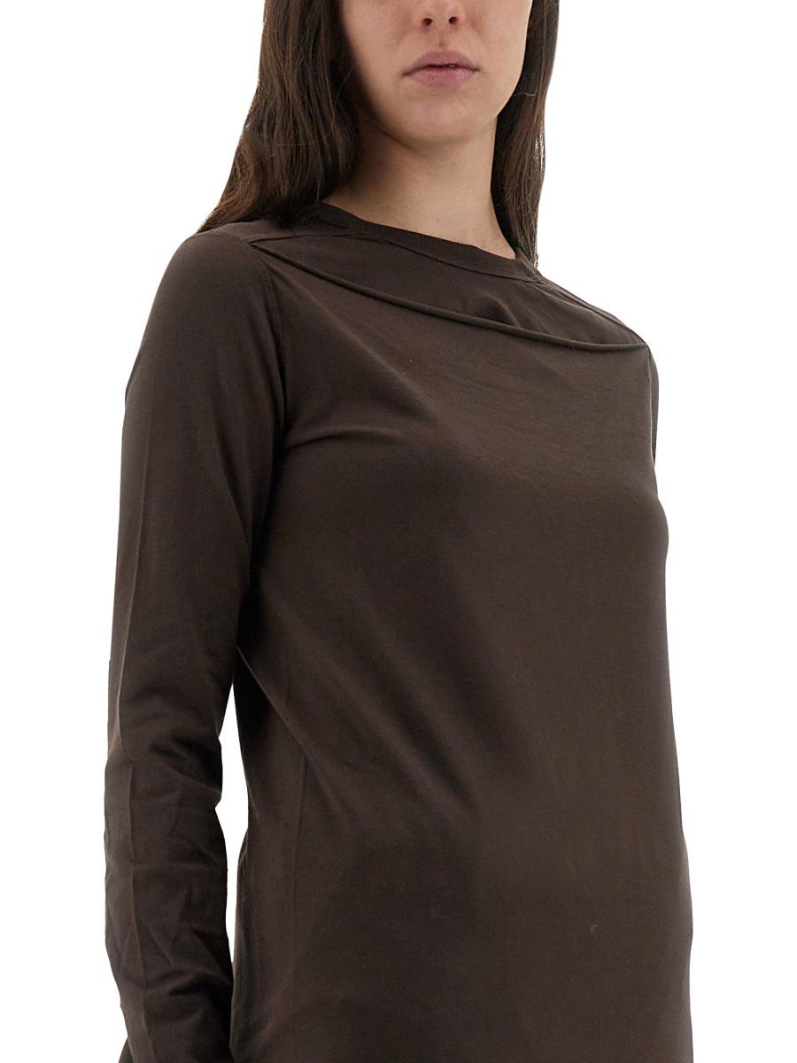 Rick Owens-tröja "Concordians Slashed Level Längd T-shirt"
