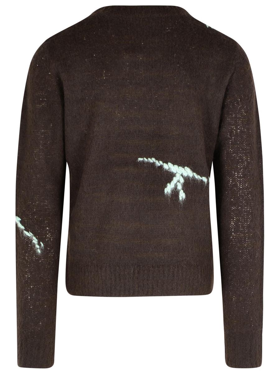 Dries Van Noten Brun ullblandningströja