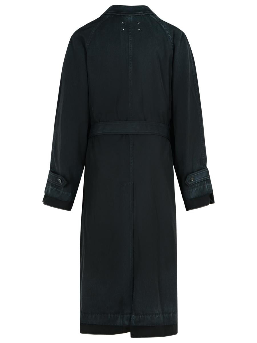 Maison Margiela svart trenchcoat i ull från Maison Margiela
