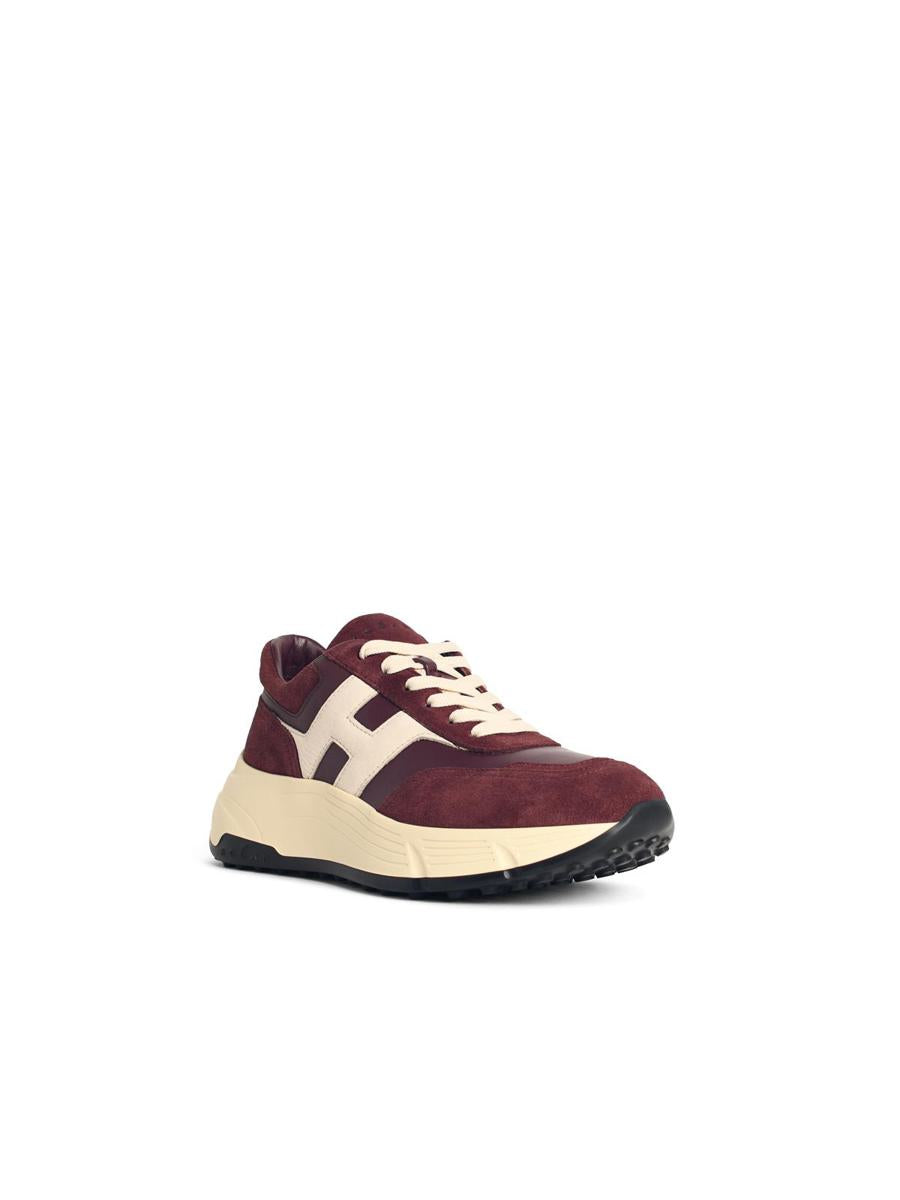 Hogan 'H669' Vinröda lädersneakers