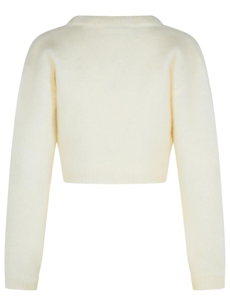 Alessandra Rich Ivory Mohair Mix Cardigan