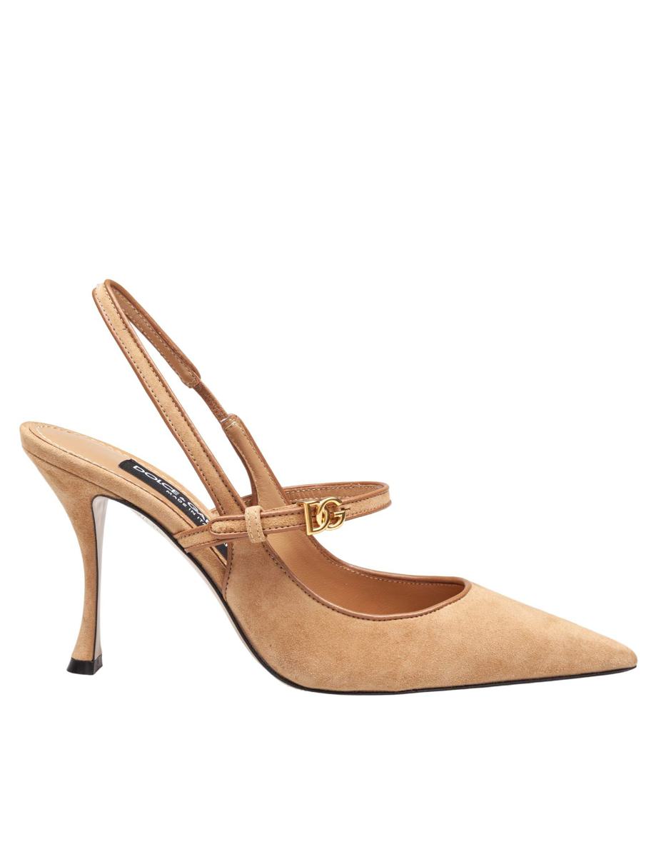 Dolce & Gabbana Slingbacks i mocka och nappa