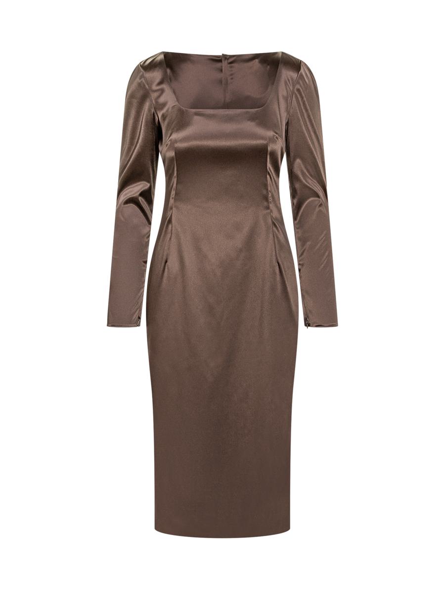 Dolce & Gabbana Dolce & Gabbana Satinklänning med långa ärmar