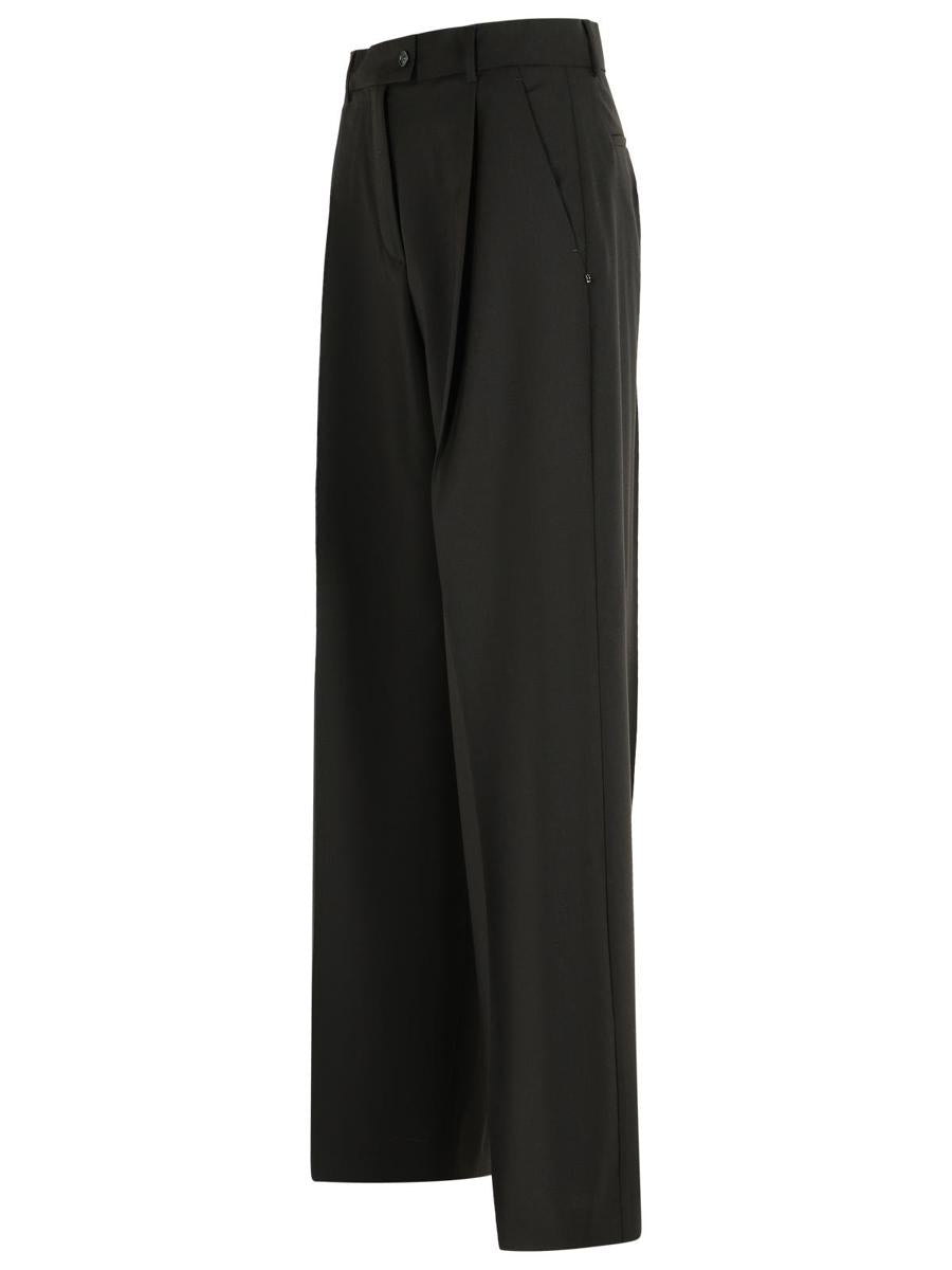Sportmax 'Vela' mörkbruna byxor i ull