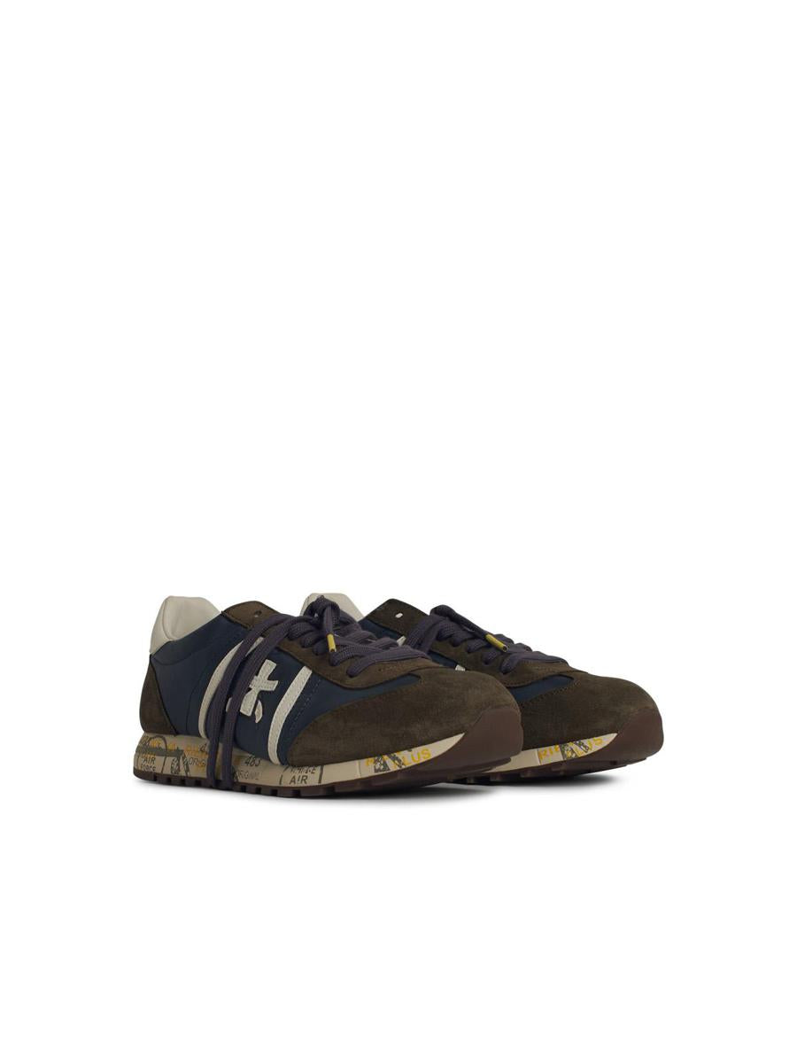 Premiata 'Lucy' Blå Sneakers i Läderblandning