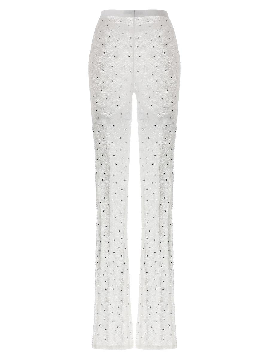 Alessandra Rich Strassleggings i spets
