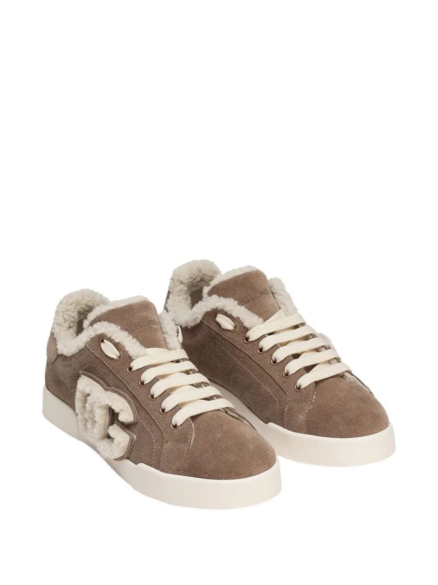 Dolce & Gabbana mockasneakers med fårskinnsfoder