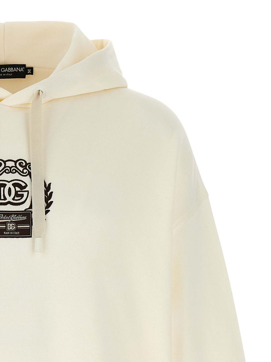 Dolce & Gabbana huvtröja med broderad logotyp