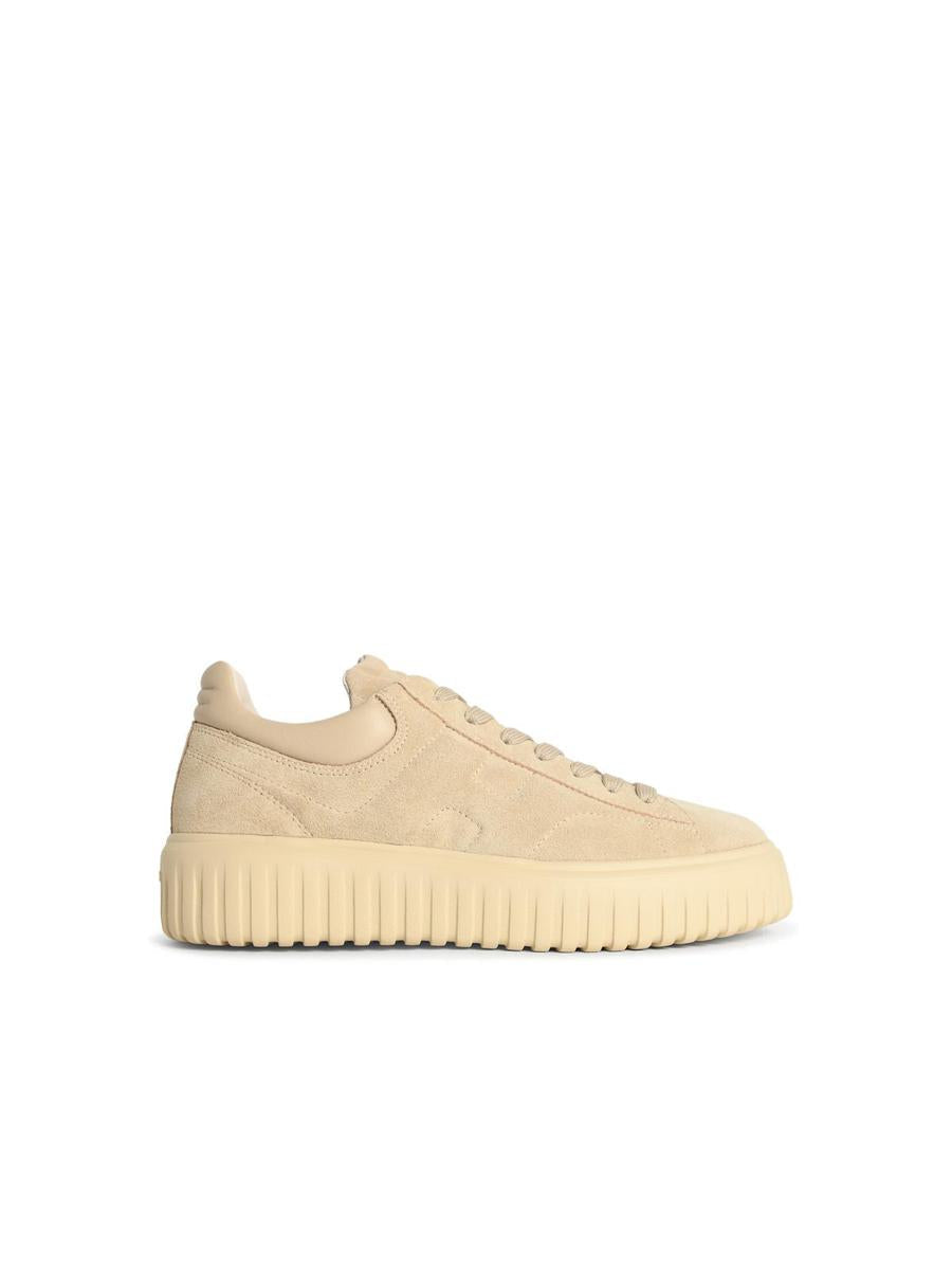 Hogan 'H-Stripes' Beige Mocka Sneakers