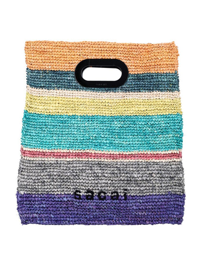 Sacai Raffia Tote Bag