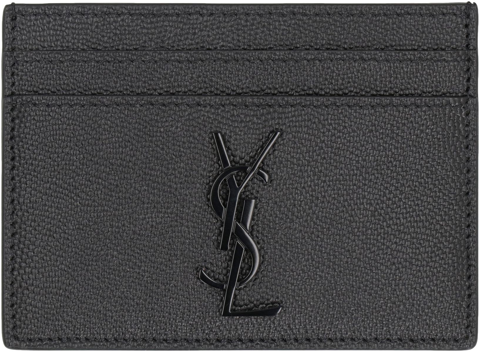 Saint Laurent Cassandre Logo Detail Läderkorthållare