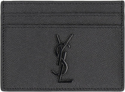 Saint Laurent Cassandre Logo Detail Läderkorthållare