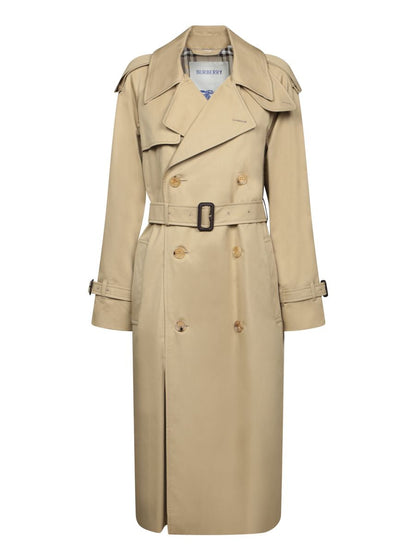 Burberry Beige Trenchcoat i Bomullsblandning