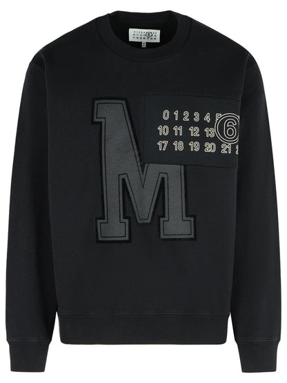 MM6 Maison Margiela svart bomullströja