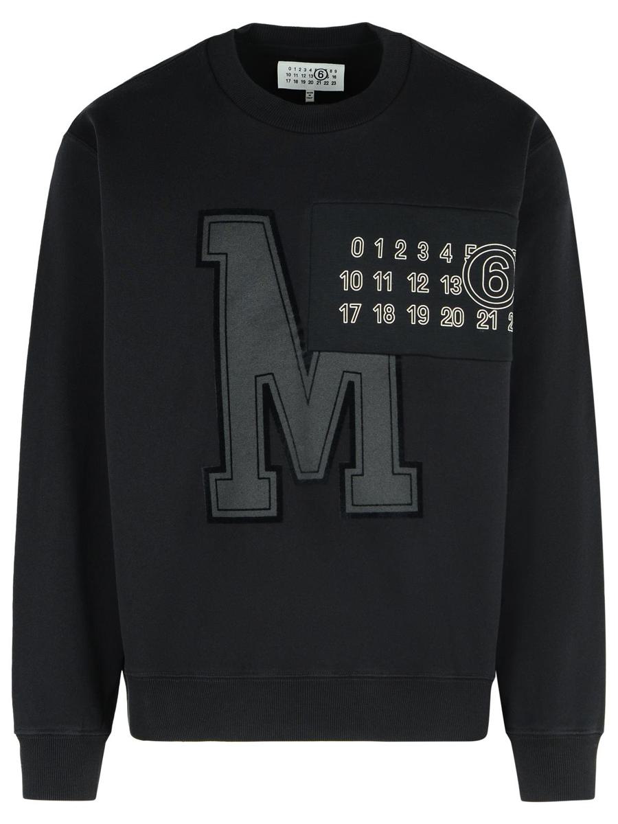 MM6 Maison Margiela svart bomullströja