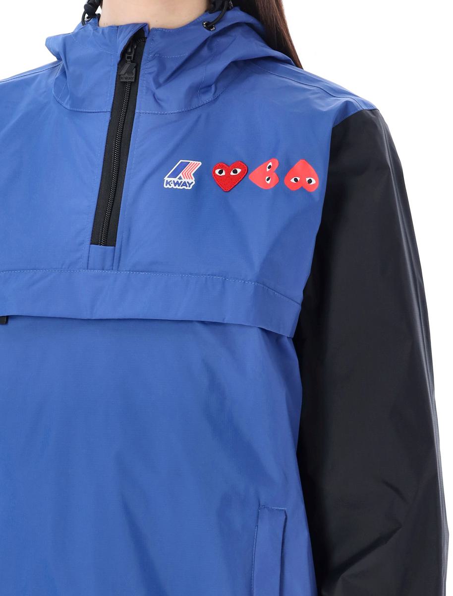 Comme Des Garçons Play Bicolor Vattentät Huvjacka