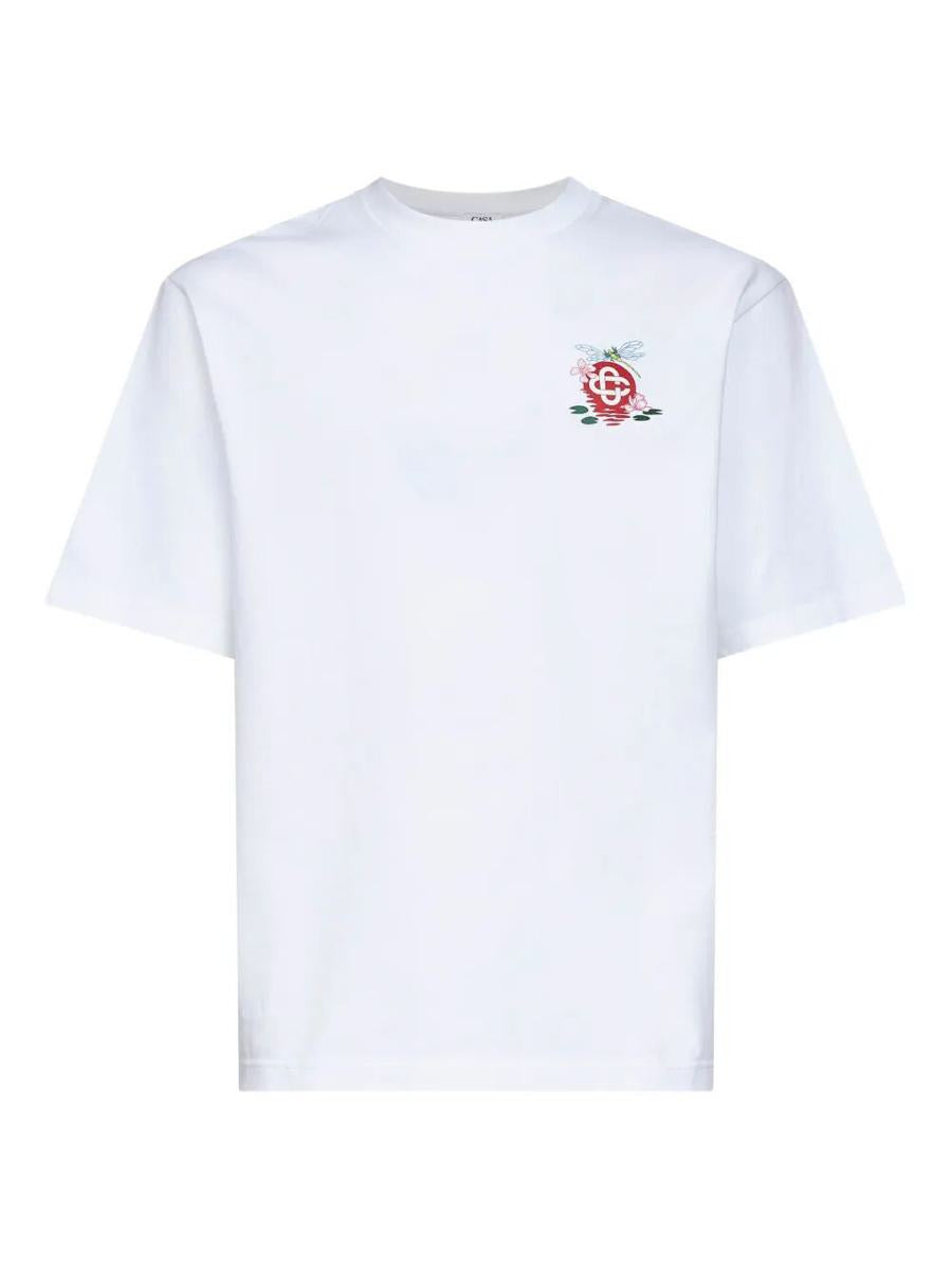 Casablanca "Dragonfly Floral" Tryckt Stor T-shirt Kläder