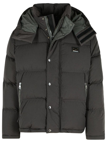 Dolce &amp; Gabbana Grå Polyamid Dunjacka