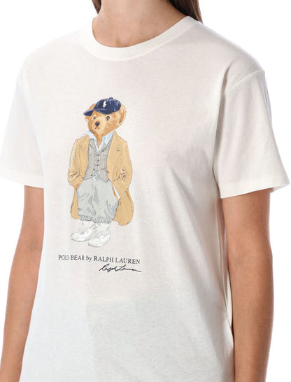 Polo Ralph Lauren Polo Bear Vit bomullsjersey-t-shirt