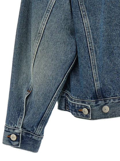 MM6 Maison Margiela Jeansjacka med utskurna detaljer