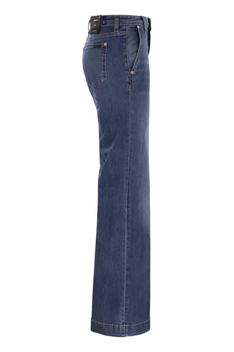 7 For All Mankind Modern Dojo - Högmidjade utsvängda jeans