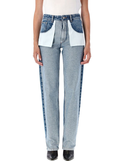 MM6 Maison Margiela jeans med omvänd framsida