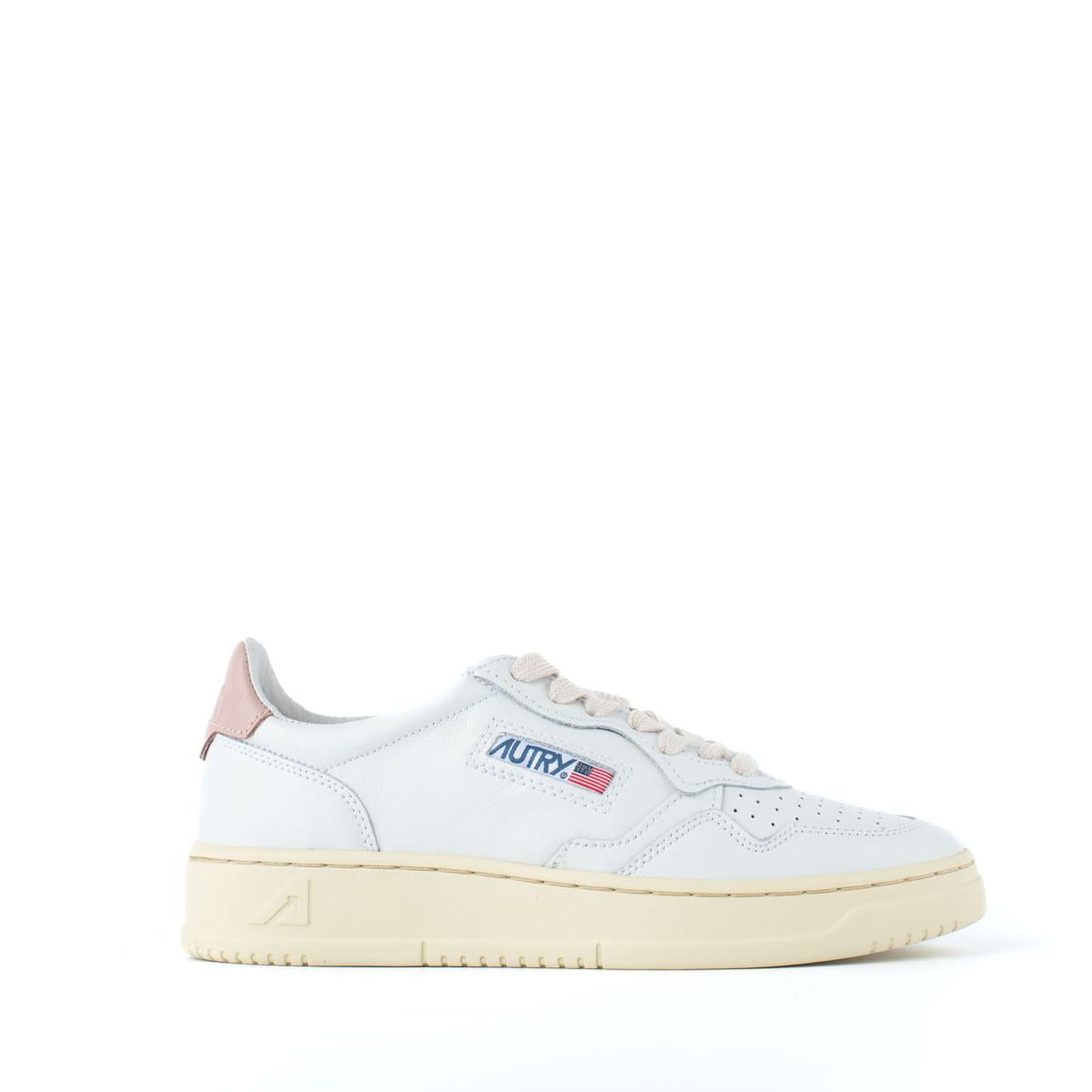 Autry lädersneakers med rosa detaljer