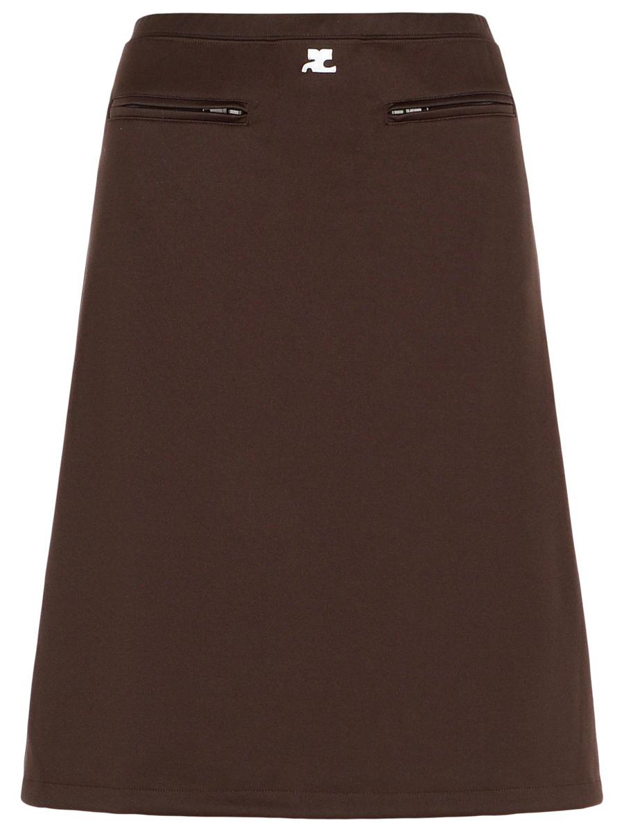 Courrèges Brun Polyesterkjol