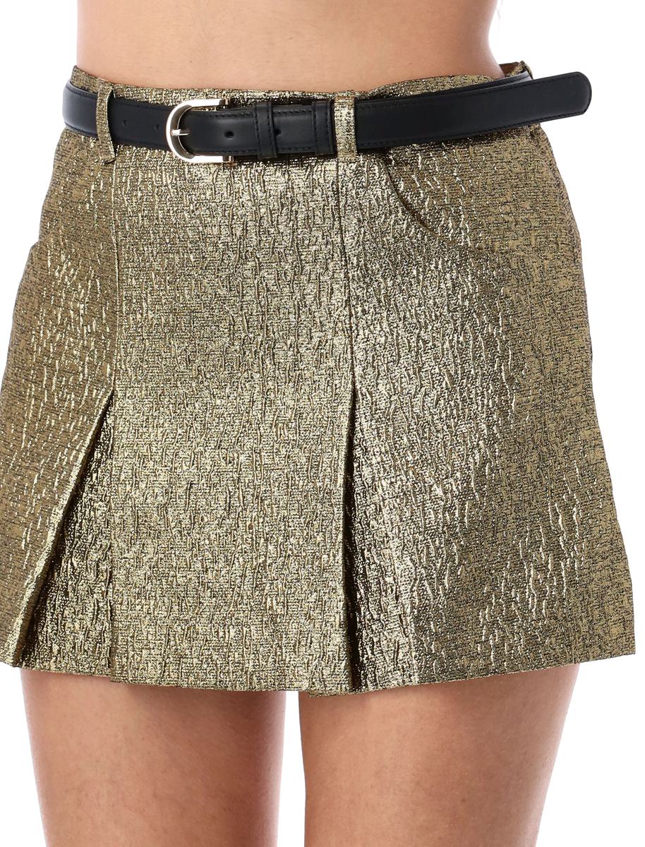 Självporträtt Metallisk Jacquard Skort