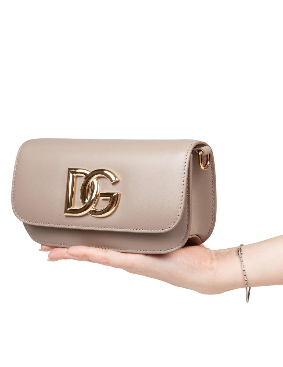 Dolce &amp; Gabbana 3,5" kalvskinnsaxelväska